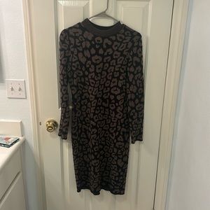 Banana Republic leopard print sweater dress